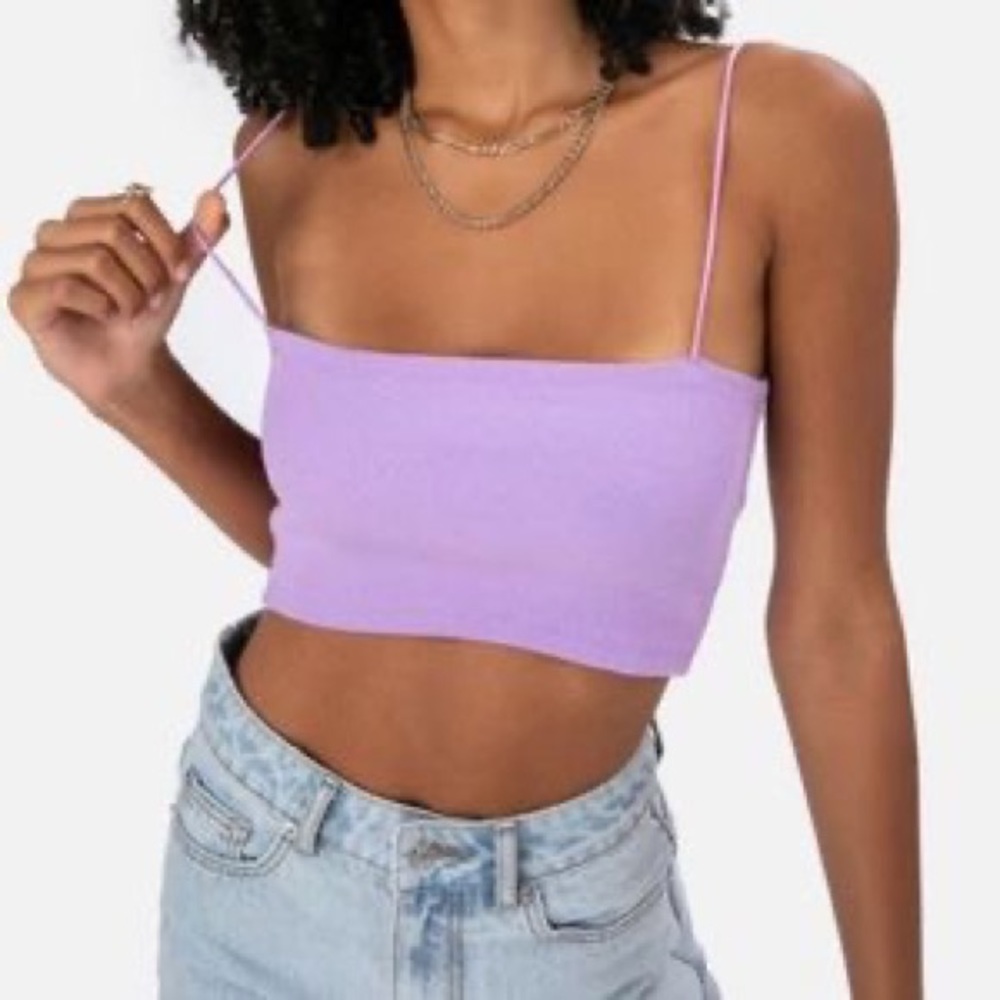 NWT RIBBED PURPLE TANK TOP ADIKA SIZE LARGE